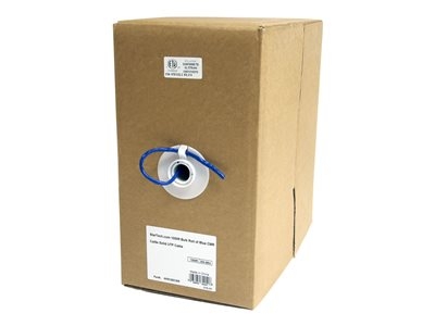 StarTech.com Câble réseau Cat5e UTP monobrin ignifuge (CMR) en vrac - 304,8 m Bleu - Cordon Ethernet RJ45 - Câble patch en bobine - Câble en vrac - 305 m - UTP - CAT 5e - solide - bleu - pour P/N: POEEXT2GAT, ST1000SPEXI, ST5GPEXNB, USB2001EXT2P, USB2001EXT2PNA, USB2001EXTV