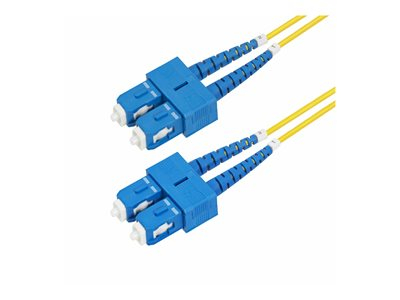 StarTech.com Câble Fibre Optique de 1m Monomode SC à SC (UPC) OS2, LSZH - Cordon de raccordement - mode unique SC/UPC (M) pour mode unique SC/UPC (M) - 1 m - 1 m - 2 mm - fibre optique - duplex - 9 / 125 micromètres - OS1/OS2 - sans halogène - jaune