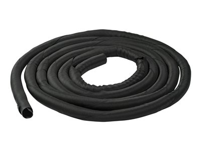 StarTech.com Gaine Cache-câbles de 4,6 m - Film en Matériau Torsadé Flexible - Gaine Extensible Diamètre 2.5-3.8 cm - Cache-câbles en Polyester - Noir - Cache-fils - noir - 4.6 m