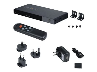 StarTech.com Switch HDMI 8K à 4 ports, Switch HDMI 2.1 8K60Hz, 4 In 1 Out - Commutateur vidéo/audio - 4 x HDMI - de bureau