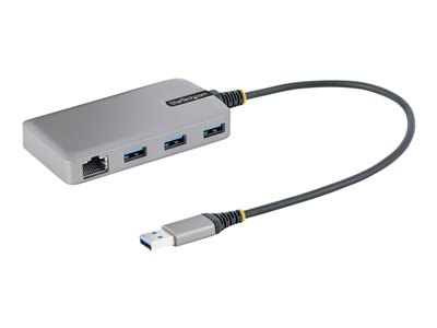 StarTech.com Hub USB 3 Ports USB-A - Gigabit Ethernet - Câble de 30cm - Concentrateur (hub) - 3 x USB 3.2 Gen 1 + 1 x micro-USB + 1 x 10/100/1000 - de bureau