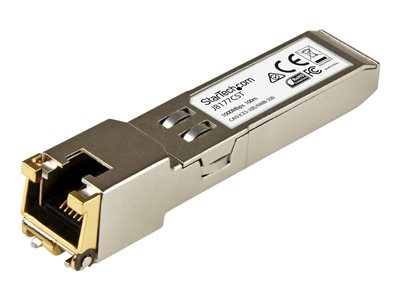 StarTech.com Module de transceiver SFP Gigabit RJ45 en cuivre - Compatible HP J8177C - 1000Base-T - Mini-GBIC - Module transmetteur SFP (mini-GBIC) (équivalent à : HP J8177C) - 1GbE - 1000Base-T - RJ-45 / SFP (mini-GBIC) - jusqu'à 100 m - pour HPE 1810, 1910, 20p 10/100/1000, 2610, 3500, 6200; HPE Aruba 2530, 5406; HPE ProCurve 5304