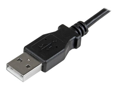 StarTech.com Câble de charge et synchronisation Micro USB de 2 m - Cordon USB-A vers Micro-B à angle droit - M/M - 0,25 mm² - Câble USB - Micro-USB de type B (M) pour USB (M) - USB 2.0 - 2 m - moulé, connecteur coudé - noir - pour P/N: USB2PCARBK, USB2PCARBKS, USBEXTAA10BK, USBEXTAA6BK, USBLT2PCARW, USBUB2PCARB
