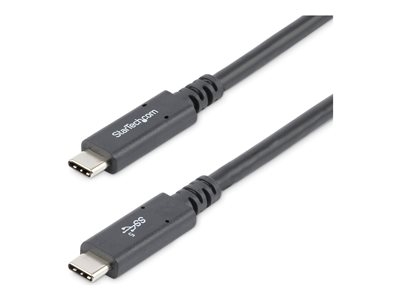 StarTech Câble USB-C vers USB-C avec Power Delivery 5A de 1,8 m - Cordon USB 3.0 Type-C certifié USB-IF - Noir (USB315C5C6) - Câble USB - USB-C (M) droit pour USB-C (M) droit - USB 3.0 - 5 A - 1.8 m - support 4K - noir - pour P/N: DK30C2DAGPD, DK30C2HAGPD, SV211HDUC, SV221HUC4K