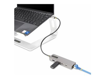 StarTech.com Hub USB-C à 3 Ports, Ethernet 2,5 Gbps, PD, USB 3.2 10Gbps - Concentrateur (hub) - compact - 1 x USB-C + 3 x USB 3.1 + 1 x 2.5GBase-T - de bureau