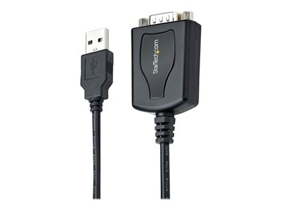 StarTech.com Câble USB vers RS232 de 1m - Câble Convertisseur USB vers RS232 DB9 Mâle avec Rétention Port COM - Adaptateur USB vers Série pour PLC/Imprimante/Scanner, Windows/Mac (1P3FPC-USB-SERIAL) - Adaptateur série - USB - RS-232