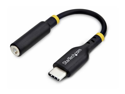 StarTech.com USB-C Audio Adapter to 3.5mm TRRS Jack, Headphone Aux Dongle - USB-C vers adaptateur de prise casque - USB-C mâle pour mini jack 4 pôles femelle - 12.7 cm - noir