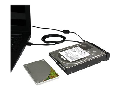 StarTech.com Câble adaptateur USB 3.1 (10 Gb/s) pour disques durs / SSD SATA III 6 Gb/s de 2,5" et 3,5" - Adaptateur USB 3.1 vers HDD SATA - Contrôleur de stockage - 2.5", 3.5" - SATA 6Gb/s - USB 3.1 (Gen 2) - noir
