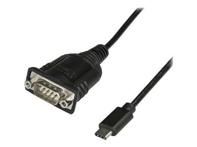 StarTech Câble adaptateur USB-C vers série DB9 RS232 avec rétention COM (ICUSB232PROC) - Câble USB / série - DB-9 (M) pour USB-C (M) - 40 cm - noir
