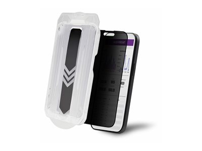 StarTech.com - Protection d'écran pour téléphone portable - filtre de confidentialité 4 voies, pour mode portrait/paysage, tactile, vision à +/-30° - verre - avec filtre de confidentialité - 4 voies - adhésif - noir - pour Apple iPhone 15 Plus