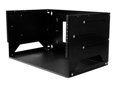 Startech Rack de serveur mural 4U en acier solide avec étagère intégrée (WALLSHELF4U) - Rack (montage mural) - noir - 4U - 19" - pour P/N: CABSCRWS1032