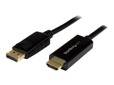 StarTech.com Câble adaptateur DisplayPort vers HDMI de 2 m - Convertisseur DP vers HDMI avec câble intégré - M/M - Ultra HD 4K - Noir - Câble adaptateur - DisplayPort mâle pour HDMI mâle - 2 m - noir - support 4K - pour P/N: DK30CH2DEP, DK30CH2DEPUE, DK30CH2DPPD, DK30CH2DPPDU, DK30CHDDPPD, DK30CHDPPDUE