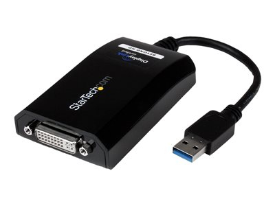StarTech Adaptateur vidéo multi-écrans USB 3.0 vers DVI-I ou VGA - Carte graphique externe - Mâle / Femelle - 2048x1152 - Adaptateur USB/DVI - USB type A (M) pour DVI-I (F) - USB 3.0 - 15.2 cm - support 2 048 x 1 152 - noir - pour P/N: DVIDDMM10, DVIDDMM6, DVIDSMM10, DVIMM6, DVISPL1DD, HDDVIMM3, HDMIDVIMM10, HDMIDVIMM6