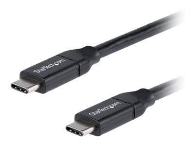 StarTech Câble USB-C vers USB-C avec Power Delivery 5A de 1 m - Cordon USB 2.0 Type-C certifié USB-IF - Noir - Câble USB - USB-C (M) pour USB-C (M) - Thunderbolt 3 / USB 2.0 - 5 A - 1 m - noir