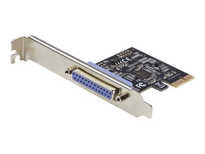 Startech Carte PCIe Parallèle 1 Port - Carte Adaptateur PCI Express Parallèle DB25 - Carte Extension Contrôleur LPT Imprimantes, Scanners &amp; Plotters - SPP/ECP - Standard/Low Profile (PEX1P2) - Adaptateur parallèle - PCIe - IEEE 1284 - noir