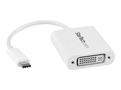 StarTech Adaptateur vidéo USB Type-C vers DVI - Convertisseur USB-C vers DVI-I - M/F - 1920x1200 - Blanc (CDP2DVIW) - Adaptateur vidéo externe - USB-C - DVI - blanc - pour P/N: TB4CDOCK