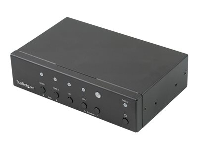 StarTech.com Switch et convertisseur automatique avec plusieurs entrées vers HDMI - DisplayPort, VGA et double HDMI vers HDMI - 4K - Commutateur vidéo/audio - de bureau - pour P/N: BOX4CABLE