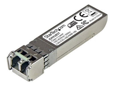StarTech.com HPE JD092B Compatible SFP+ Module, 10GBASE-SR, 10GbE Multi Mode (MMF) Fiber Optic Transceiver, 10GE Gigabit Ethernet SFP+, LC Connector, 300m, 850nm, DDM, HPE 5120, 55005810 - Lifetime Warranty (JD092B-ST) - Module transmetteur SFP+ (équivalent à : HPE JD092B) - 10 GigE - 10GBase-SR - LC multi-mode - jusqu'à 300 m - 1310 nm