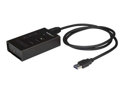 StarTech.com Hub USB 3.0 à 4 ports en métal - Concentrateur USB A vers 3x USB A et 1x USB-C -Montable (HB30A3A1CST) - Concentrateur (hub) - 3 x SuperSpeed USB 3.0 + 1 x USB-C - de bureau - pour P/N: SVA12M2NEUA, SVA12M5NA