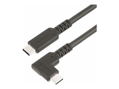 StarTech.com Câble USB-C Robuste Angle Droit de 50cm, USB 3.2 Gen 2, 4K60 - Câble USB - USB-C (M) droit pour USB-C (M) angle droit - USB 3.2 Gen 2 - 50 cm - support pour 4K60Hz, robuste - noir