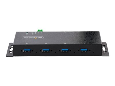 StarTech.com Hub USB 3.0 5Gbps Industriel à 4 Ports, Hub USB 3.0 pour PC - Concentrateur (hub) - industriel - 4 x USB 3.2 Gen 1 - de bureau, Montage sur rail DIN, fixation murale