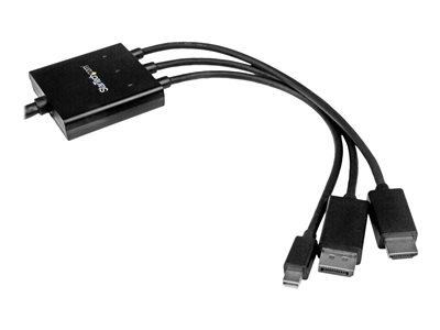 Startech Câble adaptateur HDMI, DisplayPort ou Mini DisplayPort vers HDMI de 2 m - Convertisseur HDMI, DP, Mini DP vers HDMI - Noir - Adaptateur vidéo - HDMI, DisplayPort, Mini DisplayPort mâle pour HDMI, Micro-USB de type B (alimentation uniquement) - 2 m - noir - support 4K