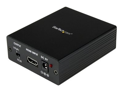 StarTech.com Convertisseur HDMI vers VGA avec audio - Adaptateur HDMI - HDMI femelle/3,5 mm femelle/VGA femelle/3x RCA mâle - 1920 x 1200 - Convertisseur vidéo - HDMI - vidéo composante, VGA - noir