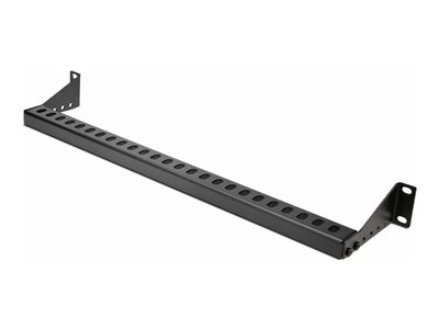 StarTech.com 1U Rack Mountable Cable Lacing Bar w/Adjustable Depth, Cable Support Guide For Organized 19" Racks/Cabinets, Horizontal Cable Guide For Patch Panels/Switches/PDUs - Barres de guidage pour câbles en rack (horizontal) - noir - 1U - 19"