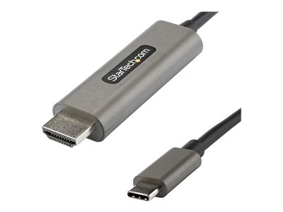 Startech Câble Adaptateur Graphique USB-C vers HDMI 4K 60Hz HDR10 2m - Ultra HD USB Type-C vers HDMI 4K 2.0b - Convertisseur Graphique USB-C vers HDMI HDR - DP 1.4 Alt Mode HBR3 (CDP2HDMM2MH) - Câble adaptateur - USB-C mâle pour HDMI mâle - 2 m - noir - support 4K, actif