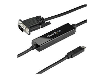 StarTech Câble adaptateur USB-C vers VGA de 1 m - 1920 x 1200 - Adaptateur vidéo externe - USB-C - VGA - pour P/N: TB4CDOCK