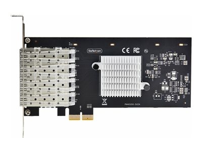 StarTech.com Carte Réseau GbE SFP 4 Port, Fibre Optique PCIe Ethernet NIC - Adaptateur réseau - PCIe 2.0 x2 - Gigabit SFP x 4 - noir