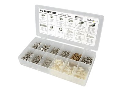 StarTech.com Ensemble de vis d'ordinateur, assortiment de luxe - Vis, ecrous et entretoises - Kit de visserie