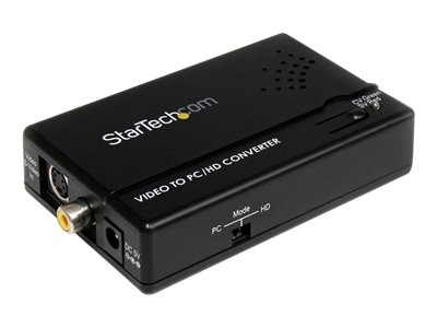 StarTech.com Convertisseur composite et S-Video vers VGA - Convertisseur vidéo - vidéo composite, S-video - vidéo composante, VGA - noir - pour P/N: SVA5M3NEUA
