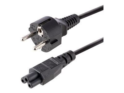 StarTech.com Câble d'Alimentation pour PC, 3m - Prise EU à C5, 2,5A 250V - Câble d'alimentation - power CEE 7/7 (P) pour IEC 60320 C5 - CA 250 V - 2.5 A - 3 m - moulé - noir - Europe