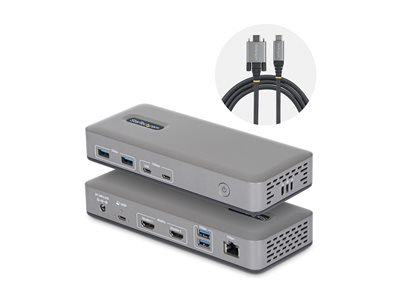 USB-C Dock 2x HDMI 4K60 1GbE 100W PD