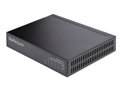 StarTech.com Switch Ethernet 2.5G - Commutateur RJ45 2,5GBASE-T Non géré - Switch 5 ports Rétrocompatible avec les périphériques 10/100/1000Mbps - Répartiteur Ethernet - Switch Wifi/Réseau (DS52000) - Commutateur - non géré - 5 x 10/100/1000/2.5G - de bureau, fixation murale - Tension CC