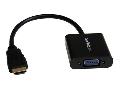 Startech - Adaptateur vidéo - HDMI mâle pour HD-15 (VGA) femelle - 24.5 cm - noir - support 1080p, actif - pour P/N: DK30C2DPEPUE, DK30C2DPPDUE, DK31C3HDPD, DK31C3HDPDUE, SV211HDUC, SV221HUC4K