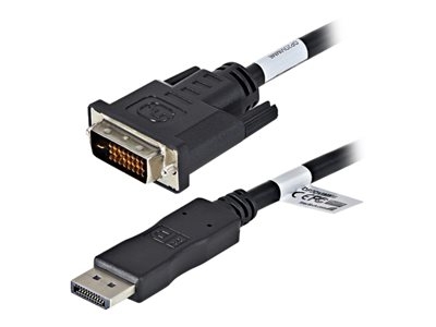 StarTech 10-Pack 6ft DisplayPort to DVI Cable, DisplayPort 1.2 to DVI-D Video Adapter Cable, 1080p, Passive DP++ to DVI Monitor Converter Cable, DP to DVI Digital Display, Male to Male - Passive DP 1.2 to DVI (DP2DVIMM6X10) - Câble adaptateur - DisplayPort (M) pour DVI-D (M) - DisplayPort++ - 1.828 m - passif, support 1080p - noir (pack de 10)