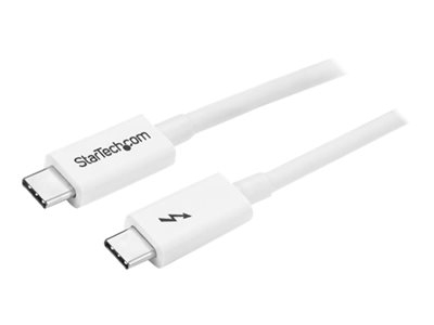 StarTech.com Câble Thunderbolt 3 de 2 m - 20 Gb/s - TB USB-C DP - Blanc - Câble Thunderbolt - USB-C (M) pour USB-C (M) - USB 3.1 Gen 2 / Thunderbolt 3 / DisplayPort 1.2 - 2 m - support 4K - blanc - pour P/N: CDP2HDUACP, CDP2HDUACPW