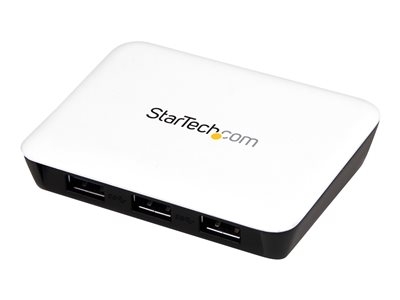 StarTech.com Adaptateur réseau USB 3.0 vers Gigabit Ethernet avec hub USB 3.0 de 3 ports - Concentrateur USB 3 auto alimenté - Blanc - Concentrateur (hub) - 3 x SuperSpeed USB 3.0 + 1 x 10/100/1000 - de bureau