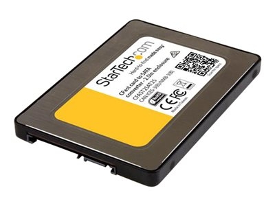 StarTech.com Adaptateur carte CFast vers SATA avec boîtier de 2,5" - Convertisseur carte mémoire CFast - SATA III 6 Gb/s - Contrôleur de stockage - 1 Canal - CFast Card - SATA 6Gb/s - noir, argent - pour P/N: BRACKET125PT, BRACKET125PTP, BRACKET225PT, BRACKET425F