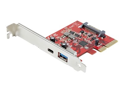 Startech Carte PCIe à 2 ports - USB-A et USB-C, 10 Gbps - Adaptateur de carte contrôleur hôte - Carte d'extension PCIe USB 3.2 Gen 2x1 - Adaptateur USB - PCIe 3.0 x4 - USB-C 3.1 x 1 + USB 3.1 Gen 2 x 1 - pour P/N: S251BMU313, S251BPU313, S252BU313R