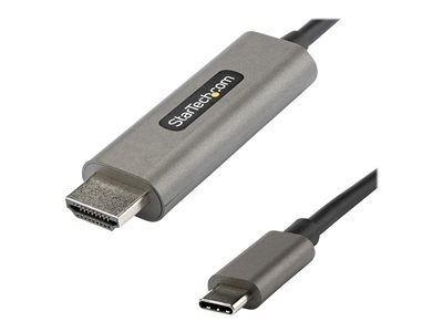 StarTech.com Câble Adaptateur Graphique USB-C vers HDMI 4K 60Hz HDR10 5m - Ultra HD USB Type-C vers HDMI 4K 2.0b - Convertisseur Graphique USB-C vers HDMI HDR - DP 1.4 Alt Mode HBR3 (CDP2HDMM5MH) - Câble adaptateur - USB-C mâle pour HDMI mâle - 5 m - noir - support 4K, actif