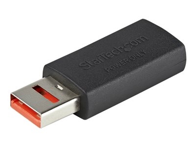 StarTech Adaptateur Chargeur USB Sécurisé - Data Blocker - Charge Only USB-A Mâle vers Femelle - Protection Chargeur No-Data pour SmartPhone/Tablette - Adaptateur Blocage Transfert Données USB (USBSCHAAMF) - Adaptateur de charge USB - USB (alimentation uniquement) (F) pour USB (alimentation uniquement) (M) - 5 V - 2.4 A - passif - noir