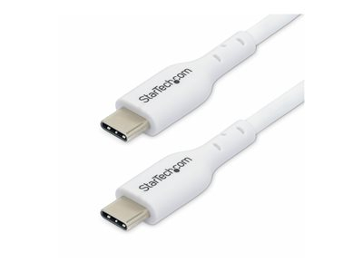 StarTech.com 3m White USB-C Charging Cable, USB C Cable, 60W 3A PD - Câble USB - USB-C (M) pour USB-C (M) - USB 2.0 - 5 / 9 / 12 / 15 / 20 V - 3 A - 3 m - sans halogène, passif, USB Power Delivery (60W), support pour Power Delivery 2,0 - blanc