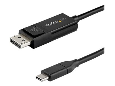 StarTech Câble USB Type-C vers DisplayPort 1.4 (bidirectionnel) - 1 m - Câble DisplayPort - USB-C (M) pour DisplayPort (F) - USB 3.1 / Thunderbolt 3 / DisplayPort 1.4 - 1 m - actif, support pour 8K UHD (7680 x 4320) - noir