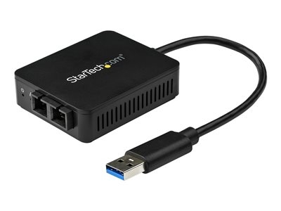 Startech Adaptateur réseau USB 3.0 vers fibre optique SC Gigabit Ethernet jusqu'à 550 m - Convertisseur USB vers fibre 1000Base-SX - Adaptateur réseau - USB 3.0 - 1000Base-SX - 850 nm - noir