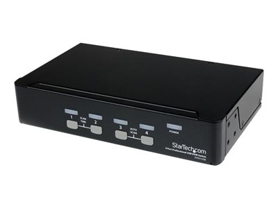 StarTech.com Commutateur KVM 4 Ports VGA USB, Montage en Rack - Switch KVM - 1920x1440 - Commutateur KVM - 4 x KVM port(s) - 1 utilisateur local - de bureau - pour P/N: SV431RACK, SVUSB2N1_10, SVUSB2N1_15, SVUSB2N1_6