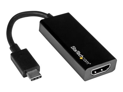 Startech Convertisseur Vidéo USB-C vers HDMI - 4K 30Hz - Compatible Thunderbolt 3 - USB 3.1 Type-C vers HDMI Moniteur Dongle de Voyage Noir - Adaptateur vidéo - USB-C mâle pour HDMI femelle - 14.7 cm - noir - support 4K30Hz (3840 x 2160) - pour P/N: BNDTB10GI, BNDTB210GSFP, BNDTB410GSFP, BNDTB4M2E1, BNDTBUSB3142, TB3DK2DPM2