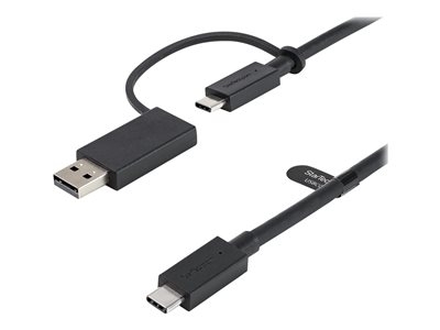 StarTech.com Câble USB-C avec Adaptateur USB-A 1m - Câble Hybride 2-en-1 USB C avec USB-A - USB-C vers USB-C (10Gbps/100W PD) - USB-A vers USB-C (5Gbps) - Idéal pour Dock Hybride (USBCCADP) - Câble USB - USB-C (M) pour USB-C (M) - 1 m - Alimentation USB (100 W) - pour P/N: DKM30CHDPD, DKM30CHDPDUE
